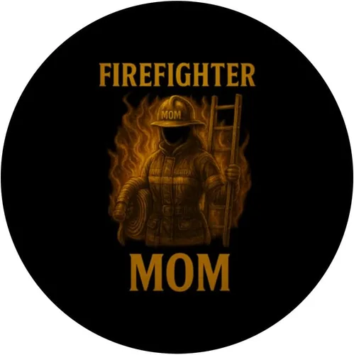 Vista 3 de Firefighter Mom – Heart of the Fireline PopSockets Adhesive PopGrip