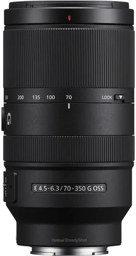 Vista 3 de Sony E 70-350mm f/4.5-6.3 G OSS Lente teleobjetivo APS-C en paquete con filtro UV de 67mm + kit de limpieza de cámara de lujo + bolígrafo