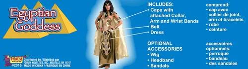 Vista 3 de Forum Novelties - Disfraz de diosa egipcia para mujer, dorado, talla única de EE. UU, Oro