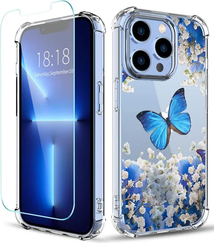 Vista 22 de Funda para iPhone 13 y iPhone 14 (6.1 pulgadas), funda protectora delgada de poliuretano termoplástico suave a prueba de golpes, bonito