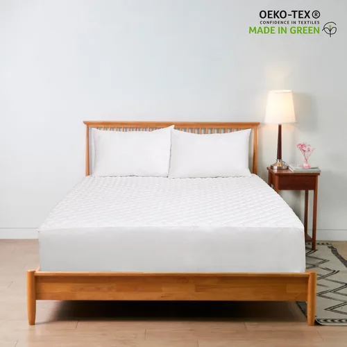 Vista 7 de Royale Linens Cubrecolchón tamaño California King – Protector de colchón acolchado suave – Bolsillo profundo ajustable que se adapta a hasta 16