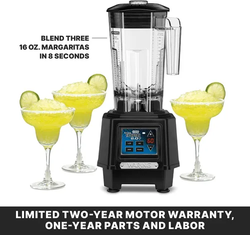 Vista 5 de Waring Commercial Torq Blender, motor de 2 caballos de fuerza, controles electrónicos del panel táctil y temporizador, tarro de copoliéster de 48