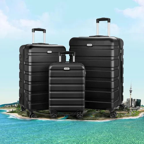 Vista 2 de AnyZip Maleta ligera de policarbonato ABS con 4 ruedas universales TSA Lock Negro