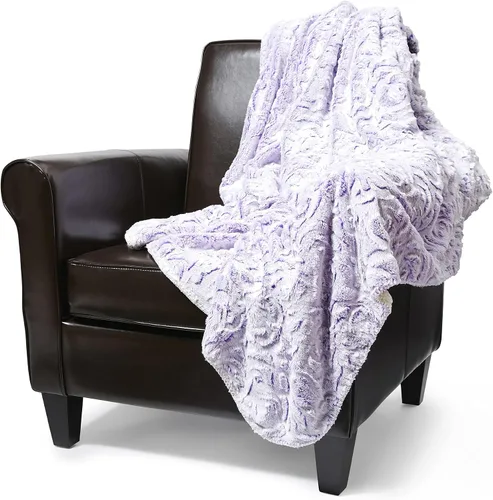 Vista 30 de Regal Comfort Manta Sherpa de piel sintética, 50 x 70 pulgadas, suave y afelpada, cálida y mullida, manta de forro polar de terciopelo