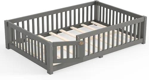 Vista 6 de Bellemave Cama Montessori de tamaño completo con puerta
