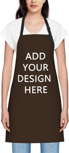 Vista 30 de Delantales personalizados para mujer, diseño de delantal de chef ajustable con nombre, textos, fotos, flores, regalos para el día de la madre