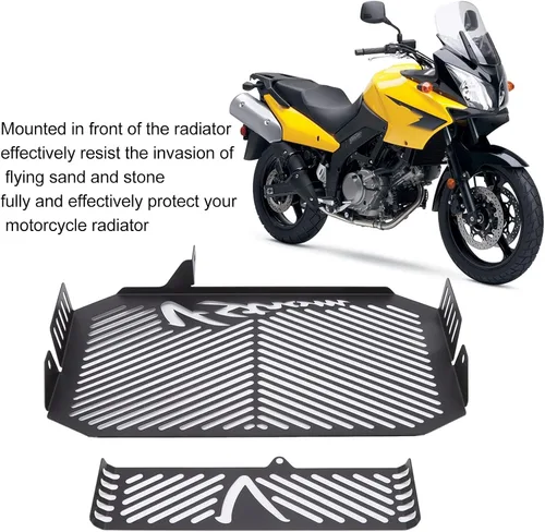 Vista 4 de Protector de rejilla de radiador, cubierta de parrilla de agua para motocicleta, protector de radiador de aceite de repuesto para DL650 V STROM 2004
