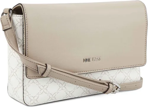 Vista 2 de Nine West Calandra Mini Flap Crossbody BlancoLogotipo Piedra pómez Talla única
