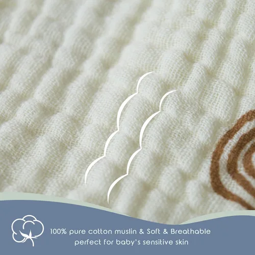 Vista 6 de Pañales de muselina orgánica ultra suaves para bebés recién nacidos, paquete de 3 sacos de dormir ajustables (estilo gentle, 0-3 meses), Estilo suave