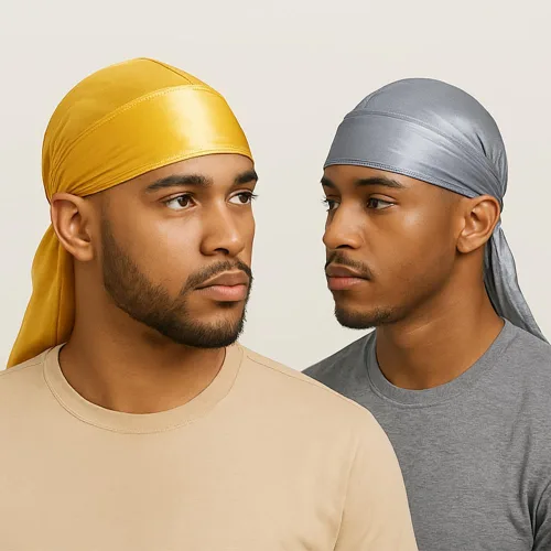Vista 6 de Premium Durag Pack for Men, Silky Doo Rag for 360 540 720 Waves