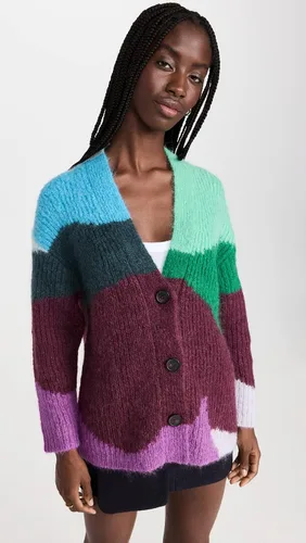Vista 2 de Vince Cárdigan Intarsia Wave para mujer