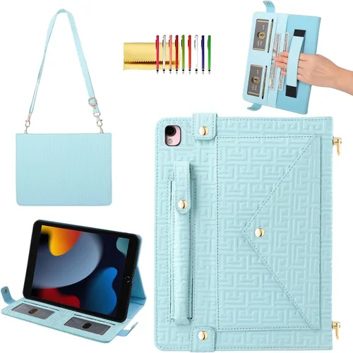 Vista 112 de Funda tipo bolso para iPad mini de 5ª/4ª/3ª/2ª/1ª generación de 7.9 pulgadas, Techcircle funda ligera tipo folio con soporte bandolera con billetera