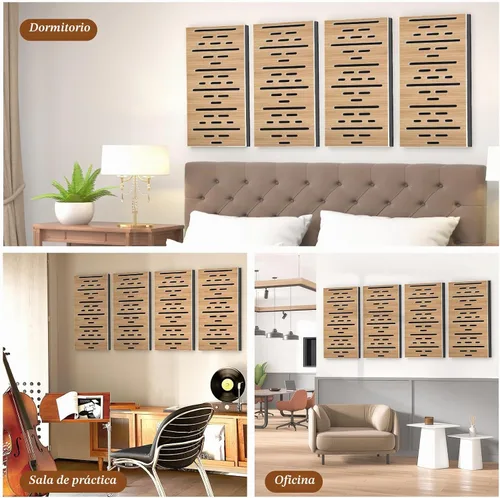 Vista 7 de ArtVivid Paquete de 4 paneles de pared acústicos, paneles de espuma insonorizados para pared
