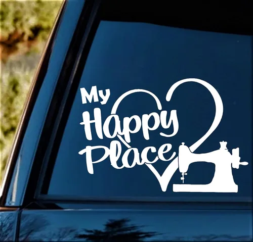 Vista 3 de My Happy Place BG 853 - Adhesivo decorativo para ventana de coche