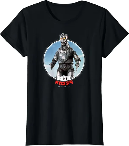 Vista 67 de Godzilla Mechagodzilla 1975 Icons of Toho T-Shirt Asphalt Grey