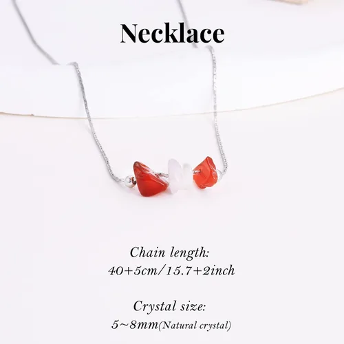 Vista 6 de MJartoria Gargantilla y pulsera de piedra natural con signo del zodiaco para mujer, collar de cristales, pulsera de horóscopo, cristales de piedras