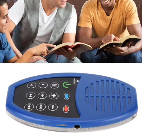 Vista 6 de Bewinner Mini reproductor de audio portátil de carga solar de la Biblia, 4GB, azul