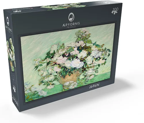 Vista 2 de MyPuzzle Roses 1890 por Vincent Van Gogh - Rompecabezas prémium de 100 piezas para adultos