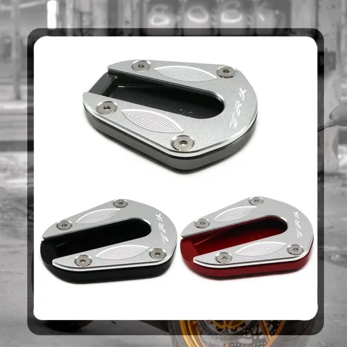 Vista 2 de SCUUBE Para Benelli TRK 502X 502 TRK502X 2017-2019 TRK502 Soporte lateral de pie de motocicleta Placa de soporte Extensión de almohadilla de Negro
