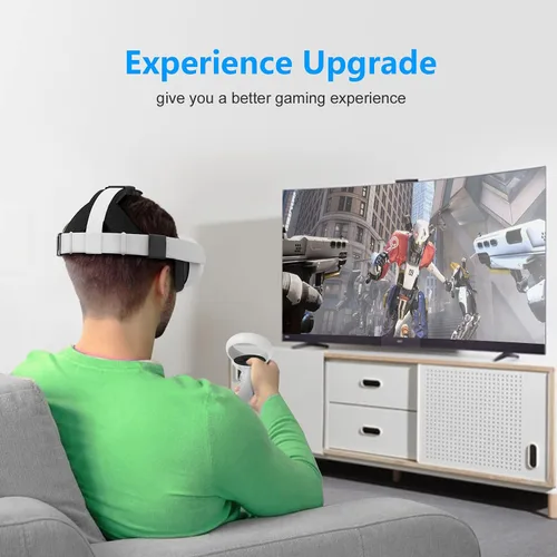 Vista 6 de AMVR Head Back Foam Padding, Soft Leather Pad for Meta Quest 2 VR Headset Head Strap Accessories(Black)