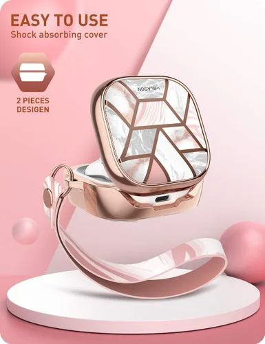 Vista 5 de i-Blason Cosmo Series - Funda para Galaxy Buds2 Pro (2022)/Galaxy Buds 2 (2021)/Galaxy Buds Pro (2021)/Galaxy Buds Live, funda protectora de 360°