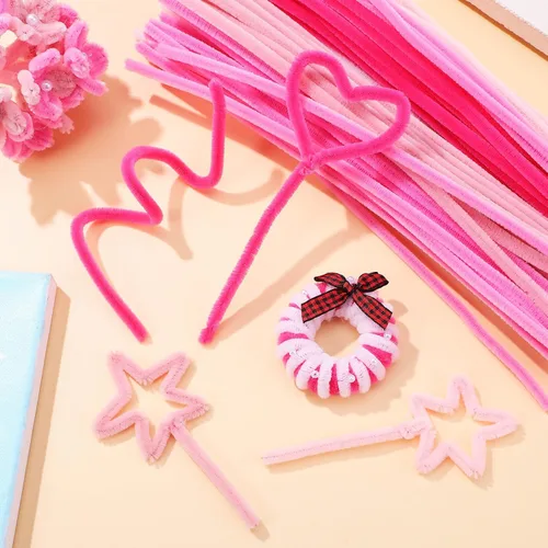 Vista 9 de 500 Pcs Pipe Cleaners for Crafting DIY Chenille Stems for Kids Twisting Rod Soft Fuzzy Sticks for Handmade Flower Crafts