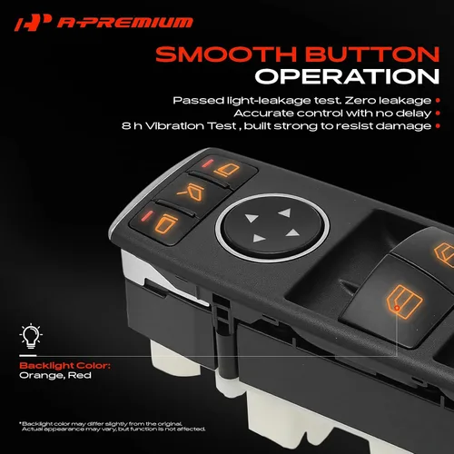 Vista 5 de A-Premium Interruptor de elevalunas eléctrico delantero izquierdo del lado Compatible con Mercedes-Benz C230, C250, C300, C350, C63 AMG, E350, E400