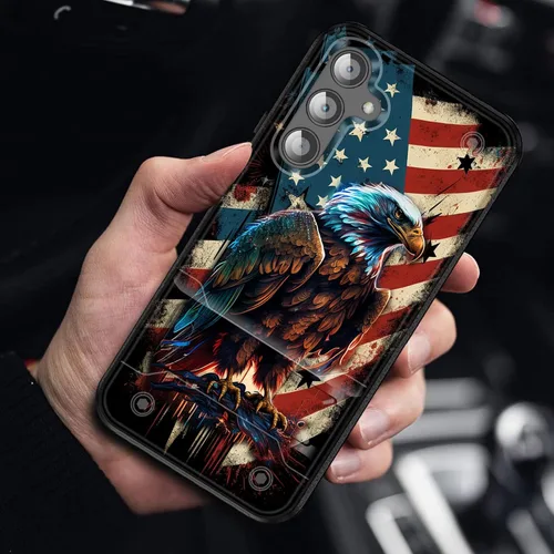 Vista 6 de Funda para Galaxy S24 Plus con soporte, doble capa híbrida de policarbonato duro y silicona suave, resistente a prueba de golpes, funda protectora