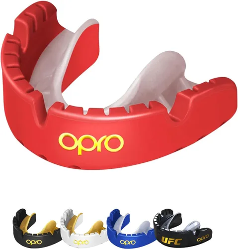 Vista 12 de OPRO Gold Level Moldable Mouth Guard for Braces Premium Fit Age 10+, Impact Sports, MMA and Boxing Mouthguard for Braces, Easy Self-Fit Mouth Guard