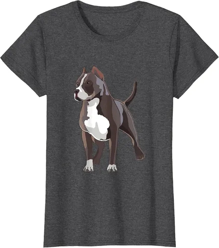 Vista 56 de American Bully Dog Holder Illustration for Dog Lovers T-Shirt Negro