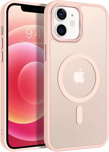 Vista 9 de GaoBao Funda magnética para iPhone 12 y iPhone 12 Pro, compatible con MagSafe, ajuste delgado, a prueba de golpes, translúcido, mate, funda