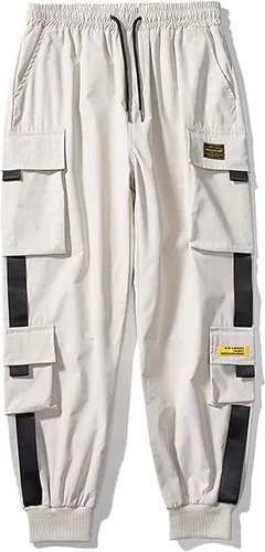 Vista 6 de Streetwear - Pantalones de hip hop, pantalones cargo deportivos, casuales, deportivos, para hombres, parejas, mujeres, unisex