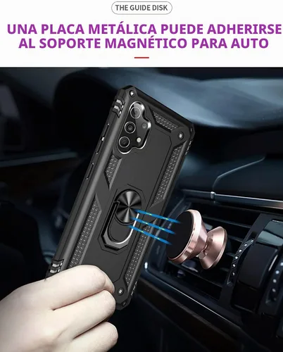 Vista 5 de Funda para Samsung Galaxy A32 4G [no compatible con A32 5G] con protector de pantalla de vidrio templado, para Galaxy A32 4G Heavy Duty Armor