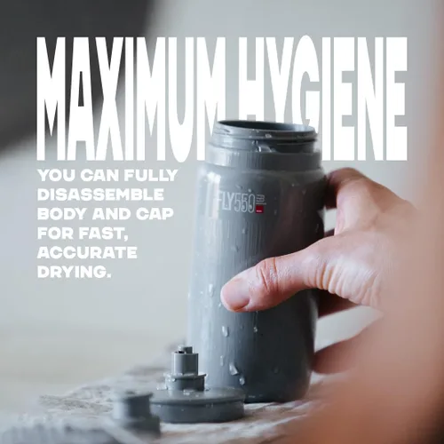 Vista 8 de Elite Fly Tex - Botella de agua de ciclismo de 18.6 fl oz, amaranto, ultraligera, sin BPA, botella deportiva fácil de apretar para carretera, MTB
