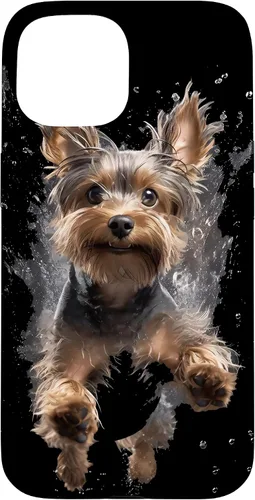 Vista 6 de Funda submarina para iPhone 16 Yorkshire Terrier buceo para perros