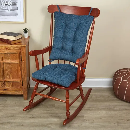 Vista 21 de Klear Vu The Gripper - Juego de cojines antideslizantes para silla mecedora con acolchado grueso, incluye almohadilla de asiento y almohada