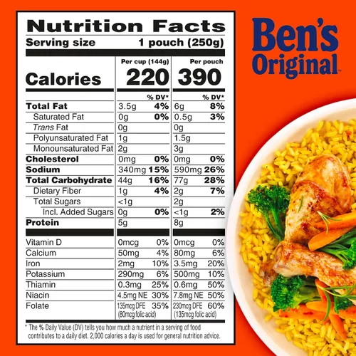 Vista 11 de BEN'S ORIGINAL Arroz listo con sabor a pollo asado, guarnición fácil para la cena, 8.8 oz sobre (paquete de 12)