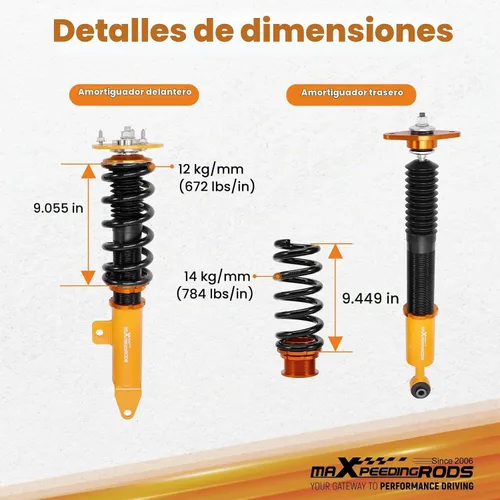 Vista 7 de maXpeedingrods Coilovers para Dodge Challenger SRT8 2008-2010, para Charger 2006-2010, Kit de Suspensión de Espiral Ajustable en Altura, Kits