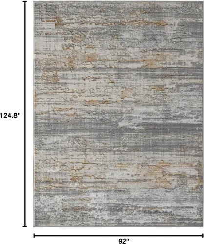 Vista 2 de LUXE WEAVERS Florance Collection 86010 - Alfombra de área moderna dorada de 8 x 10