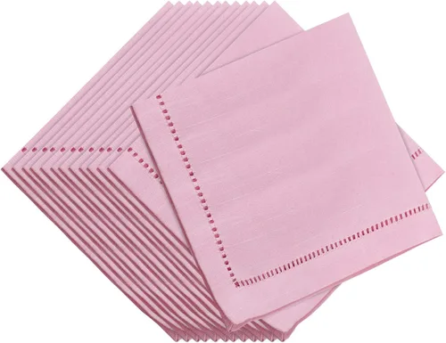 Vista 108 de SARO LIFESTYLE Servilleta de cóctel con borde cosido (juego de 12), negro, 6"x6