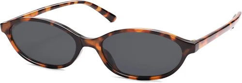 Vista 31 de Gafas de sol retro ovaladas de ojo de gato para mujer, Y2k, gafas de sol estrechas de moda, gafas de sol de diseñador AR82253