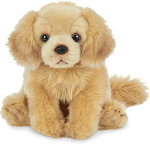 Vista 7 de Perro de peluche realista de la colección Bearington, animal de peluche dorado Retriever para niños, niños y niñas - Lil' Goldie 6 pulgadas