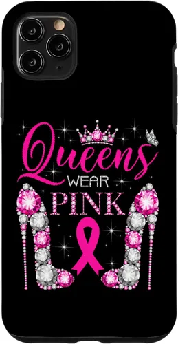 Vista 13 de iPhone 16 Queens Wear Rosa Concientización del Cáncer de Mama Estuche de Cinta Rosa