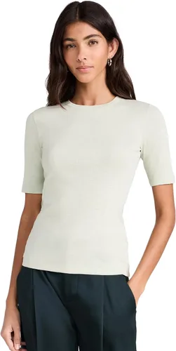 Vista 16 de Vince Top con cuello redondo y manga codo para mujer Ónix azul