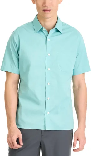 Vista 6 de Van Heusen Camisa de cuadros de manga corta con cuello abotonado para hombre sin arrugas