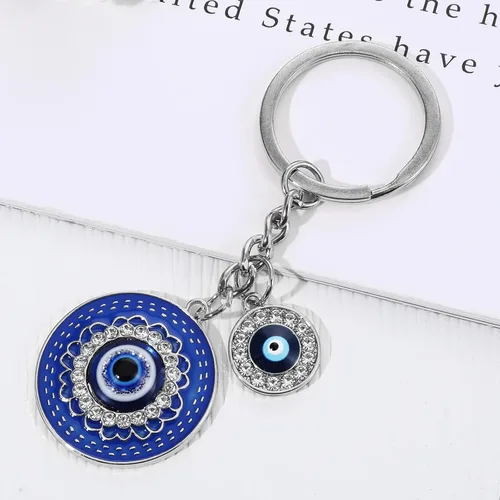 Vista 3 de Evil Eye Keychains - Boho Handbag Charms Keychains, Good Luck Evil Eye Purse Key Ring for Bag Wallet Decoration
