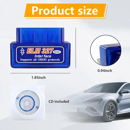 Vista 2 de Dickno ELM327 OBDⅡ Escáner de diagnóstico automático para coche, herramienta de escaneo Bluetooth automotriz profesional y lector de código