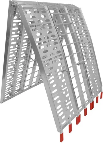 Vista 7 de Rampa de carga de motocicleta de 7.5' para camionetas pickup 1,000 lb, Titan Ramps Aluminio, peldaños dentados proporcionan tracción