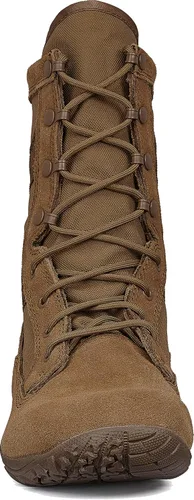 Vista 4 de Tactical Research Mini-Mil TR105 8 Tactical Boots for Men - Minimalist ArmyAir Force OCP ACU Coyote Brown Leather with Low Drop and Slip-Resistant