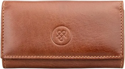 Vista 4 de Maxwell Scott Personalized Luxury Leather Key Case Wallet The Lapo Handcrafted In Italy